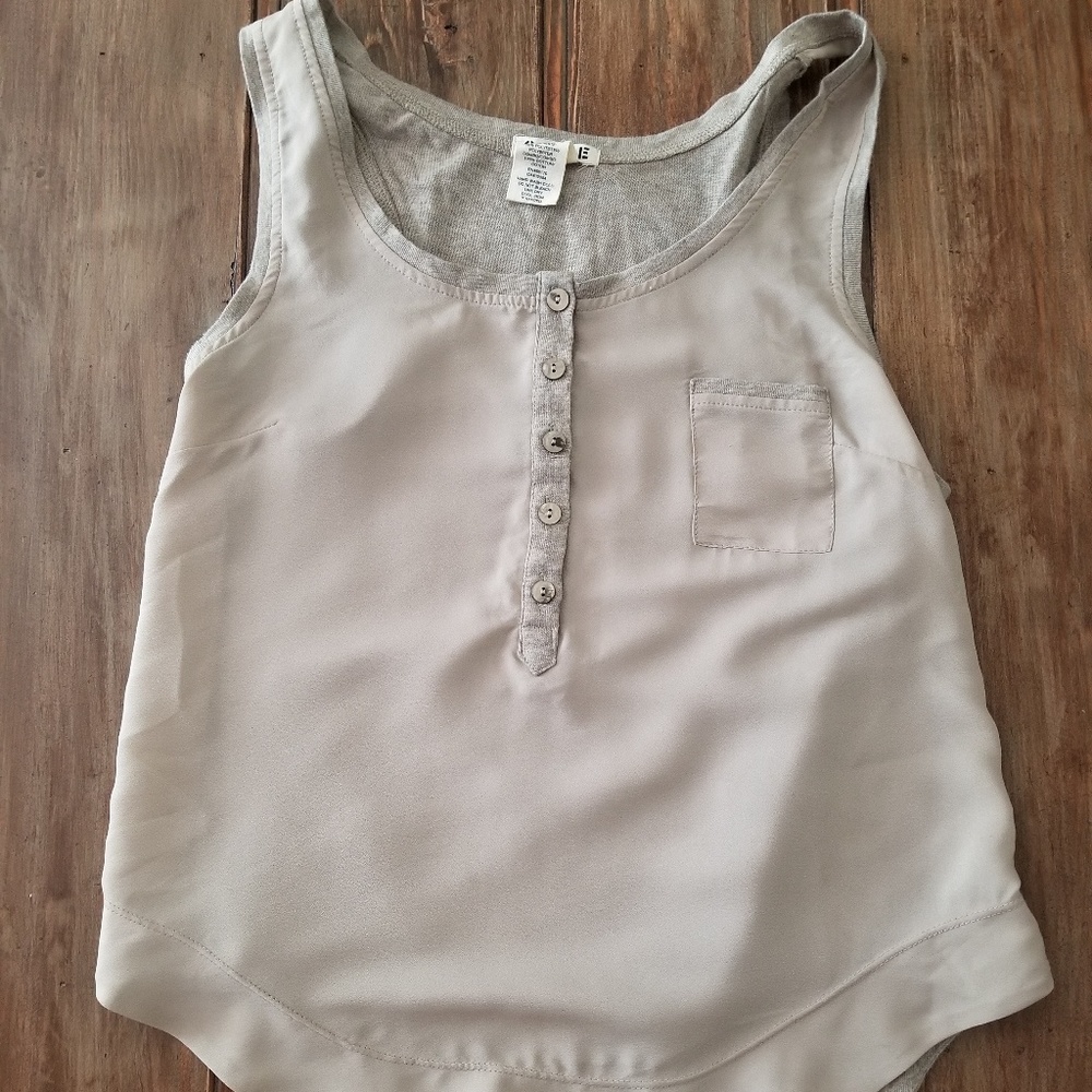 Forever 21 mixed media oatmeal tank